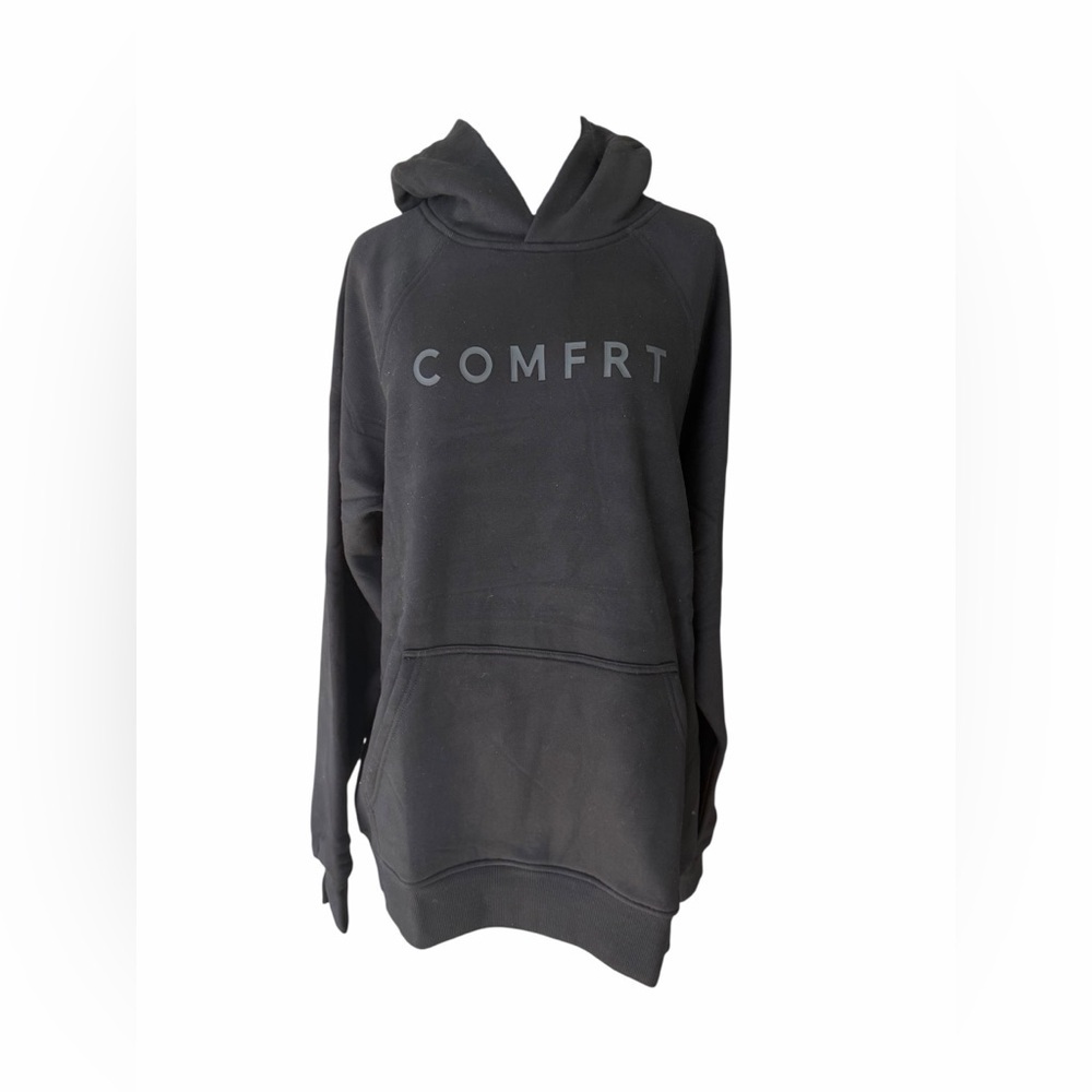 Comfrt Tranquil Hoodie Unisex Large Black Oversized Heavyweight Kangaroo Pocket - Picture 7 of 11